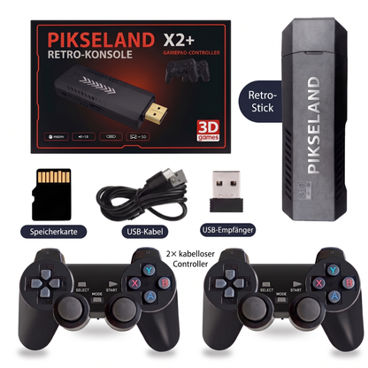 PIKSELAND™ - Retro Konzole Plug & Play + 2 Pady