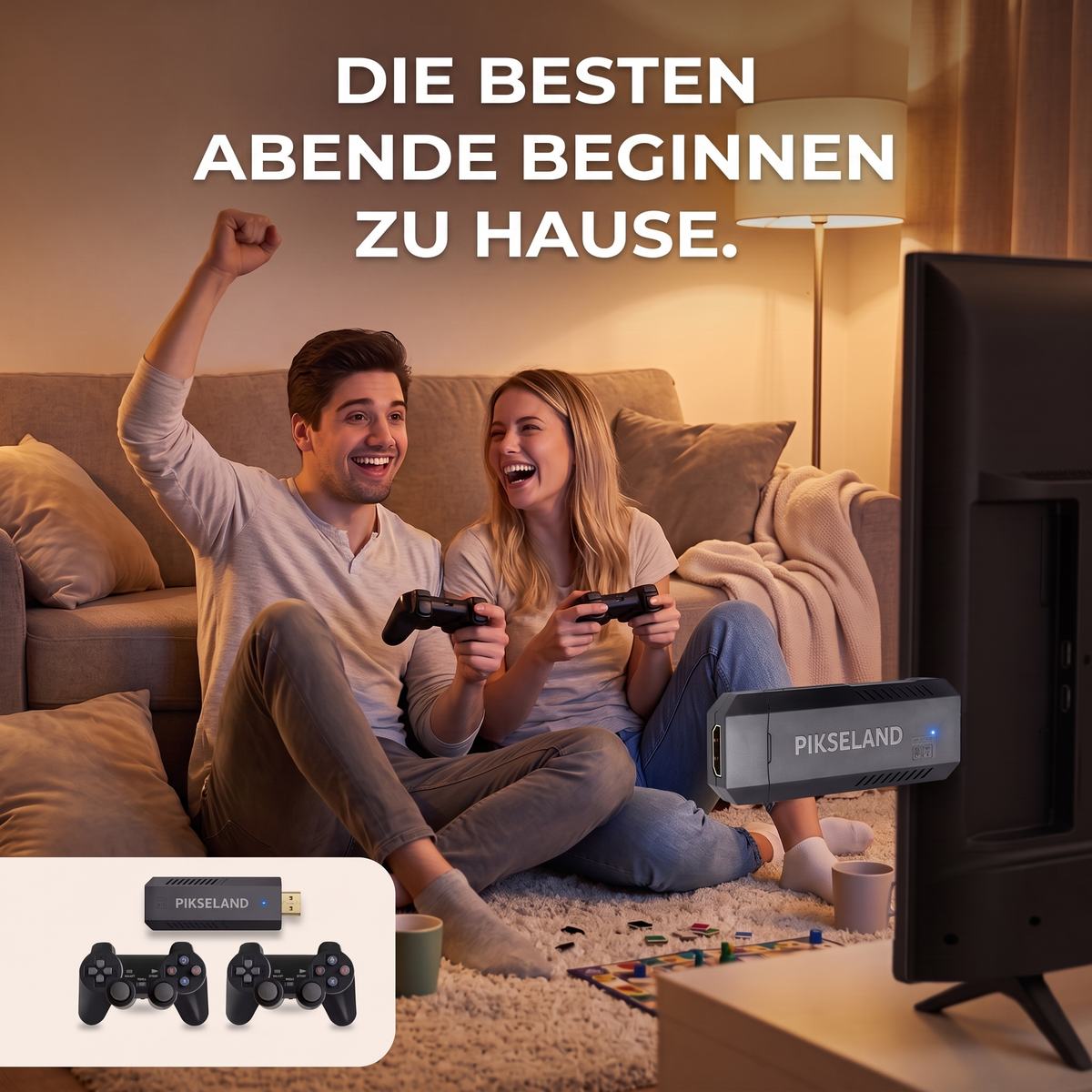 PIKSELAND™ - Retro Konzole Plug & Play + 2 Pady